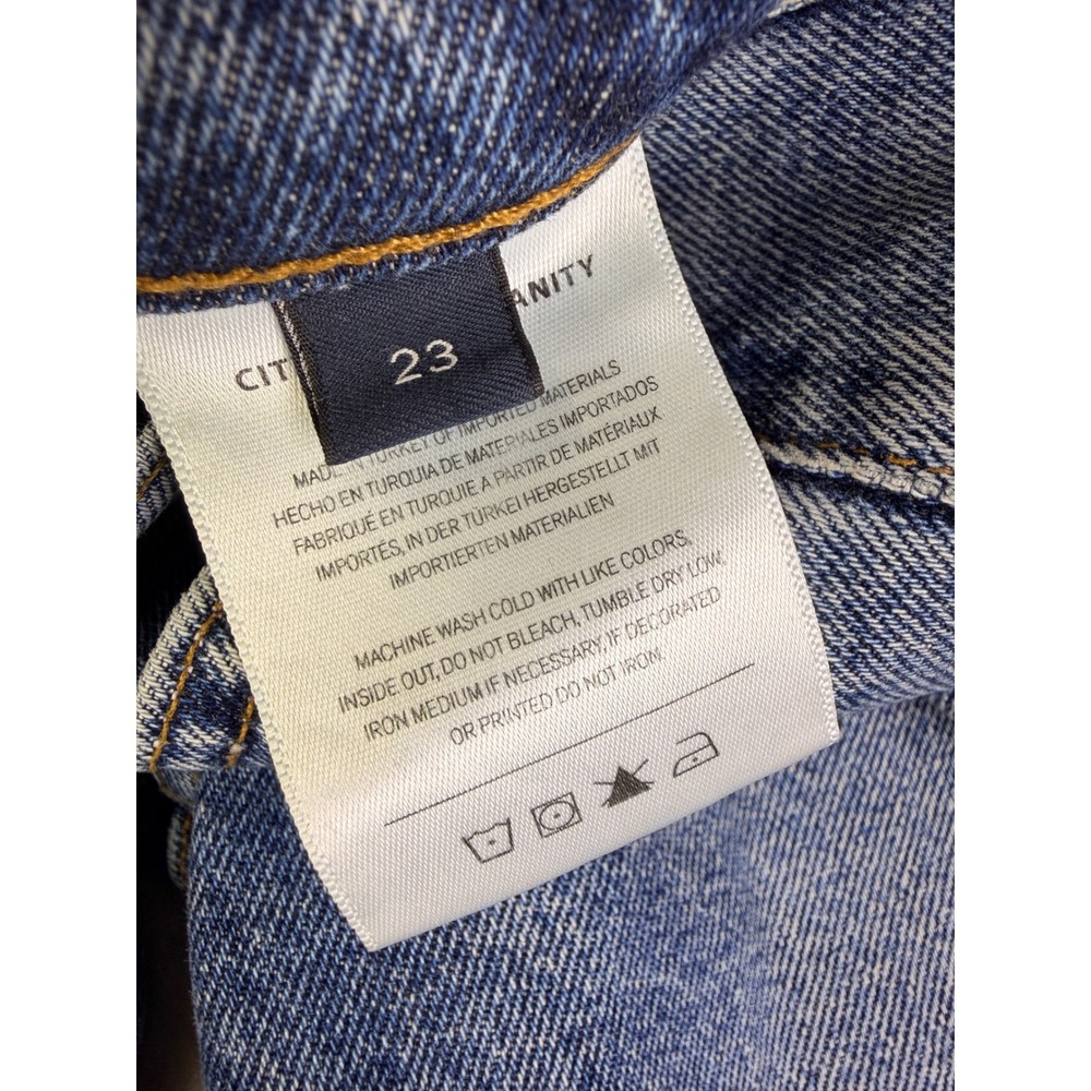Citizens of Humanity Size 23 Daphne Crop High Rise Straight Leg Jeans Blue Denim - Picture 4 of 11